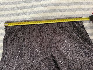 Pantalón recto lentejuelas gris