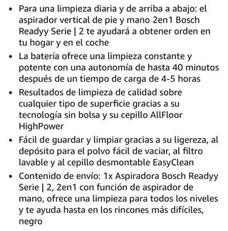 Aspiradora Bosch Readyy'y Serie 2 20V