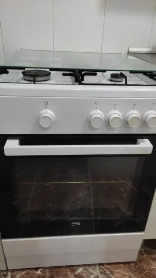 Cocina de gas con horno y 4 fogones