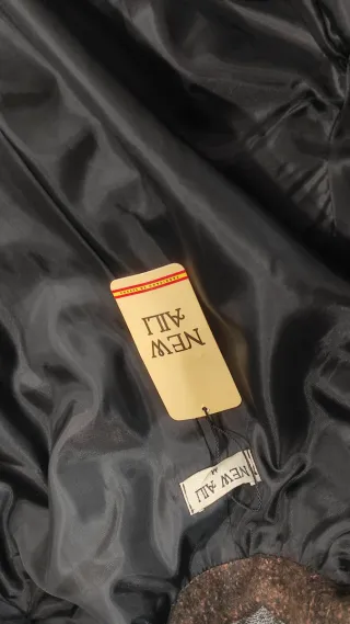 Abrigo cruzado Talla M Marrón Multicolor