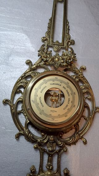 Barometro Antico in Ottone