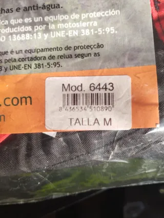 Pantalón Anticorte Motosierra Clase 2 Talla M