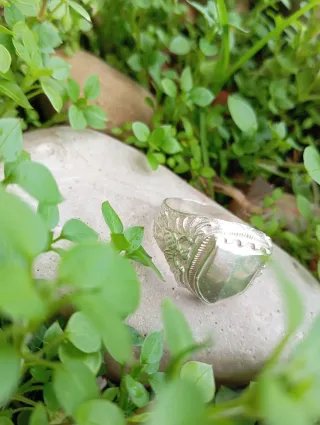 Anillo Hombre Sello Macizo Plata Ley 925