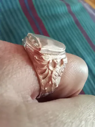 Anillo Hombre Sello Macizo Plata Ley 925