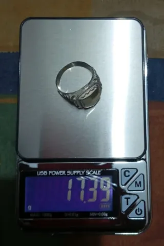 Anillo Hombre Sello Macizo Plata Ley 925