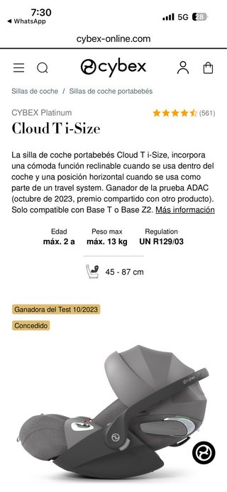 Base Cybex Z con seggiolino auto
