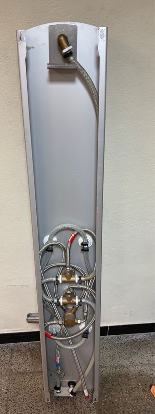 Columna Hidromasaje Plata y Blanca