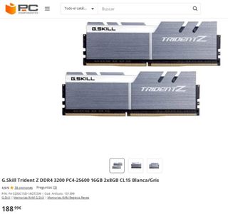 Memoria RAM DDR4 G.Skill Tridentz 16GB (2x8)