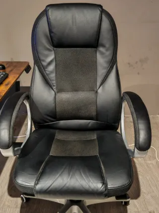 Silla de oficina/gaming piel negra