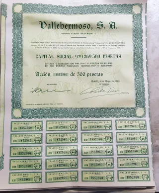 Acciones Vallehermoso