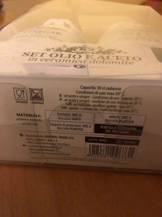 Set Olio e Aceto in ceramica