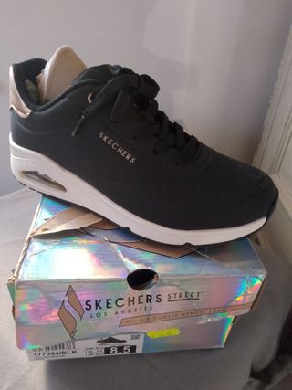Scarpe Skechers nere e oro