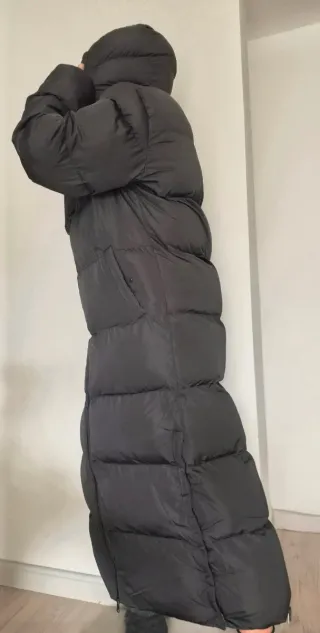 Abrigo largo acolchado Superdry negro