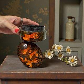 Scatola Kashmir dipinta a mano anni '30-'40