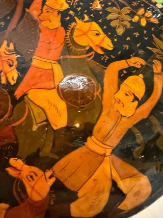 Scatola Kashmir dipinta a mano anni '30-'40