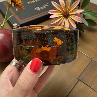 Scatola Kashmir dipinta a mano anni '30-'40