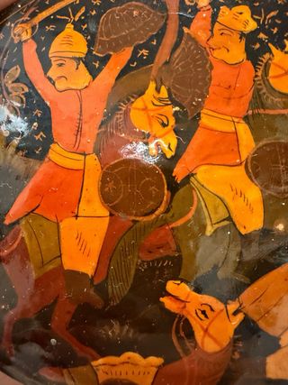 Scatola Kashmir dipinta a mano anni '30-'40