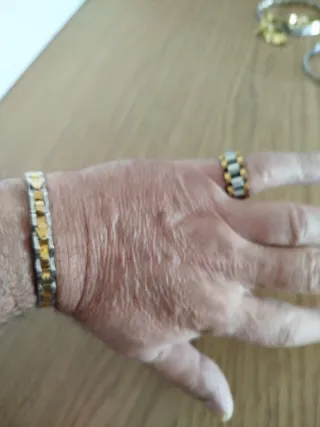 Lote Pulsera y Anillo Oro y Plata