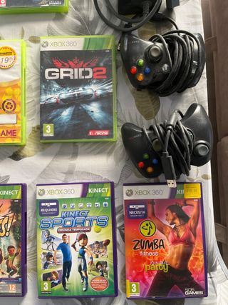 Consola Xbox 360 y lote de juegos