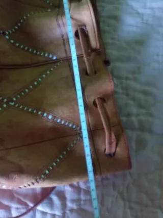 Bolso Mochila Marroquí Piel mostaza