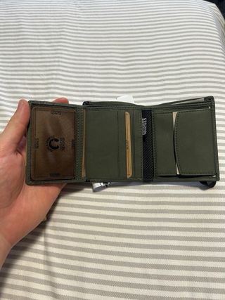 Cartera de piel verde Coronel Tapiocca