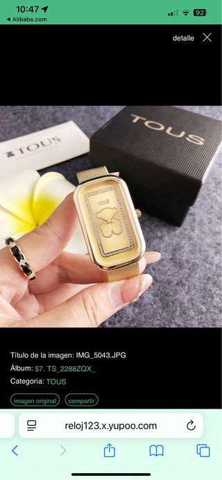 Reloj Tous Mujer Dorado y Blanco