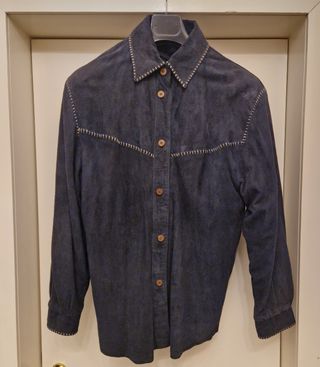 Giacca Gilli CROMO velluto blu donna