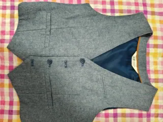 Americana y chaleco niño gris 8-9 años