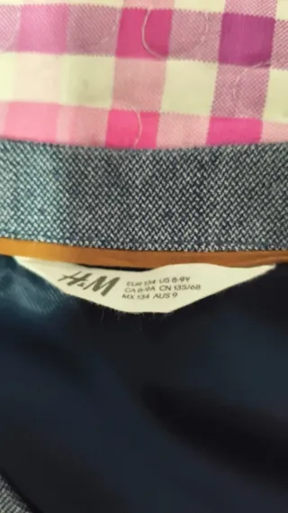 Americana y chaleco niño gris 8-9 años