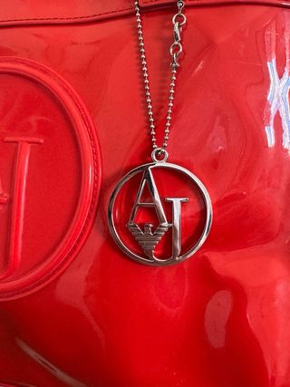 Borsa Armani Jeans vernice rossa