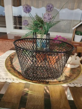 Cesta Bicicleta Negra Malla