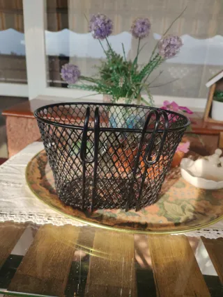 Cesta Bicicleta Negra Malla