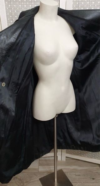 Trench in pelle nero