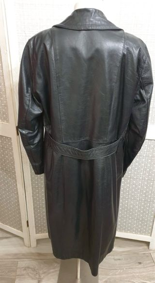 Trench in pelle nero