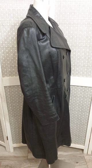 Trench in pelle nero