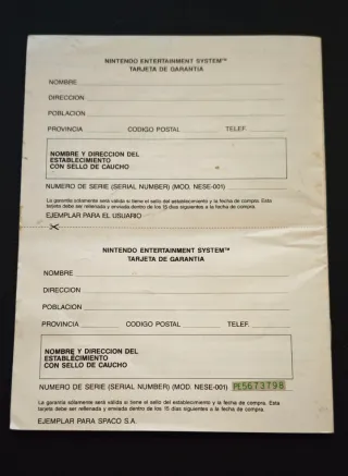 Manual Nintendo NES Español