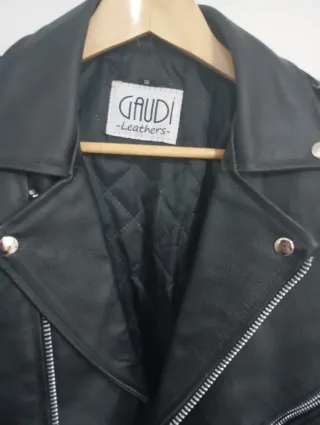 Chaqueta Cuero Gaudi Leathers Negra