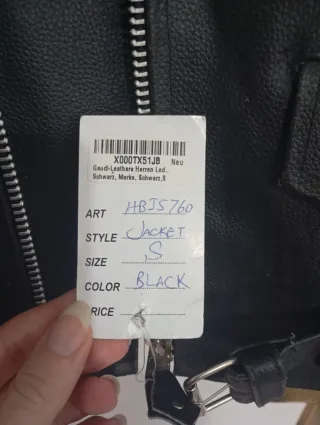 Chaqueta Cuero Gaudi Leathers Negra