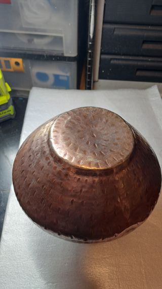 Portavasos in Rame Martellato