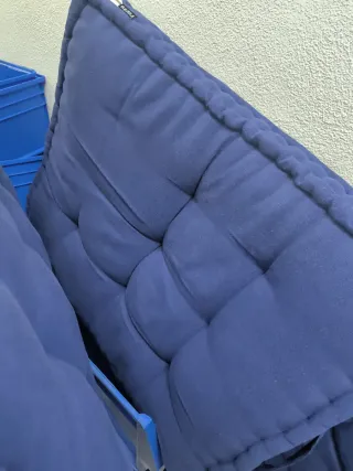 4 cojines  60x80x10 Azul para Sofá Palet