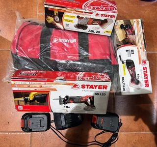 Lote Herramientas Stayer: Amoladora, Sierra y Mult