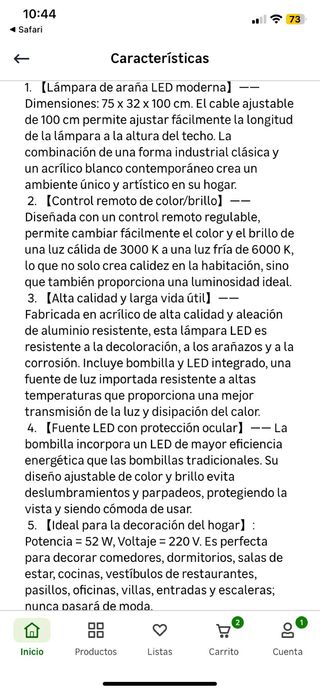 COMELY Lámpara Colgante LED Moderna