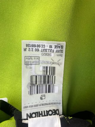 Traje Neopreno Niño/a 10 años