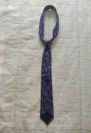Corbata Paisley Azul y Morado