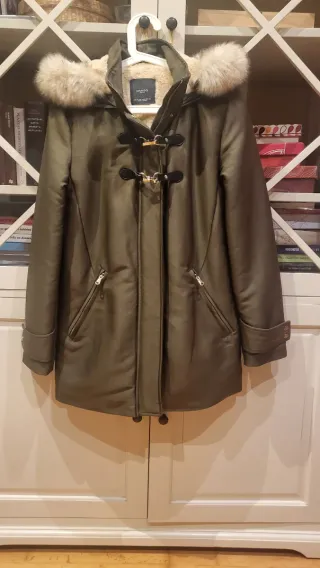 Chaquetón Mango Verde Talla XS