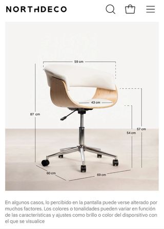 Silla de escritorio Northdeco
