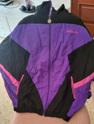 Chaqueta Reebok años 90 Morado/Negro