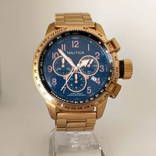 Reloj Nautica Dorado Cronógrafo