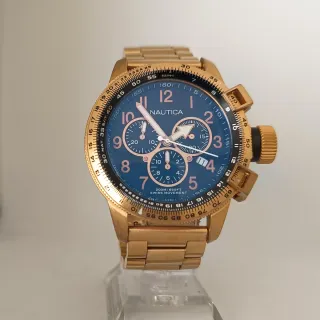 Reloj Nautica Dorado Cronógrafo