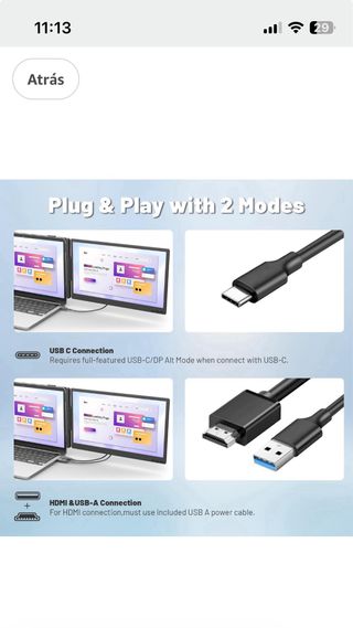 Monitor Portátil 14” FHD 1080P IPS •PRECINTADO•